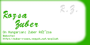 rozsa zuber business card